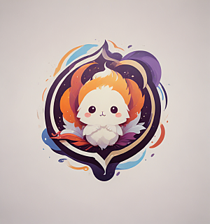 白芨卡通插画风格贴纸