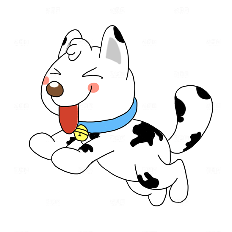 免抠卡通小狗元素