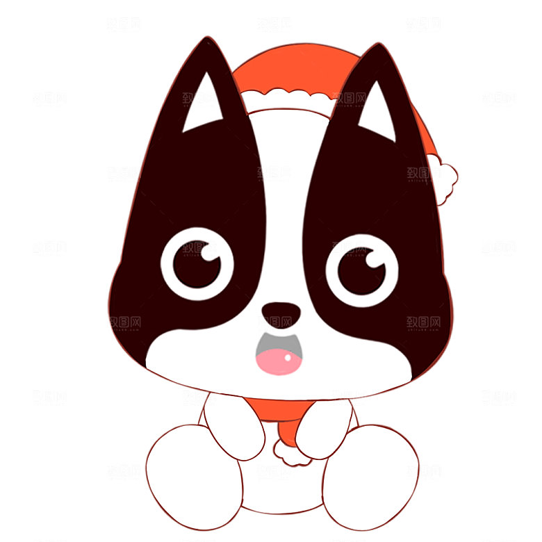 免抠卡通小狗元素