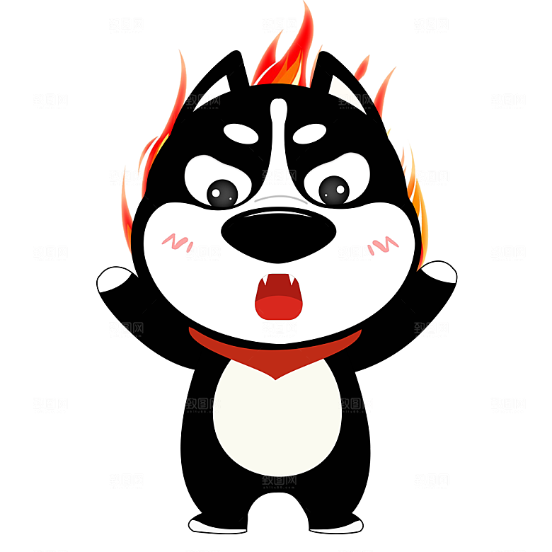 免抠卡通小狗元素