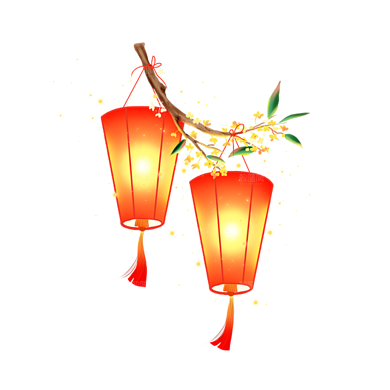 中国风国潮中秋节装饰元素