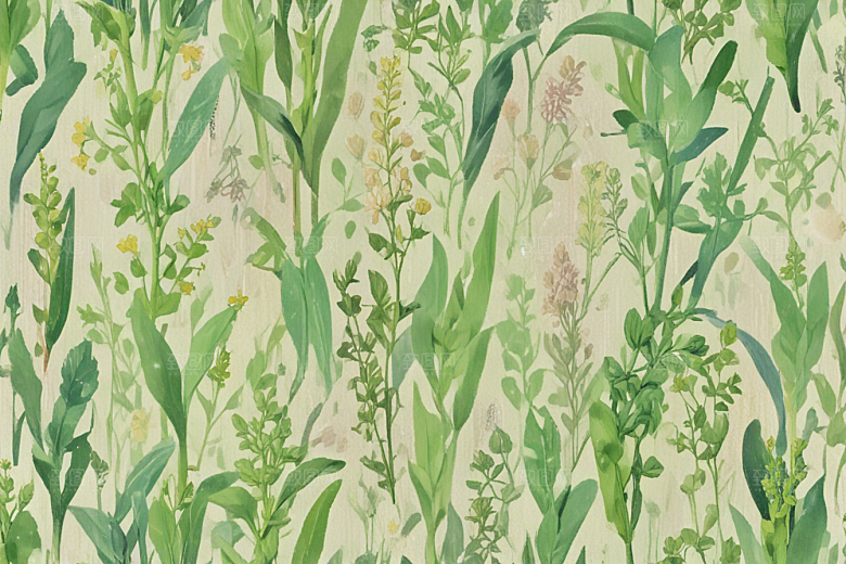 柴胡中药插画草药插图
