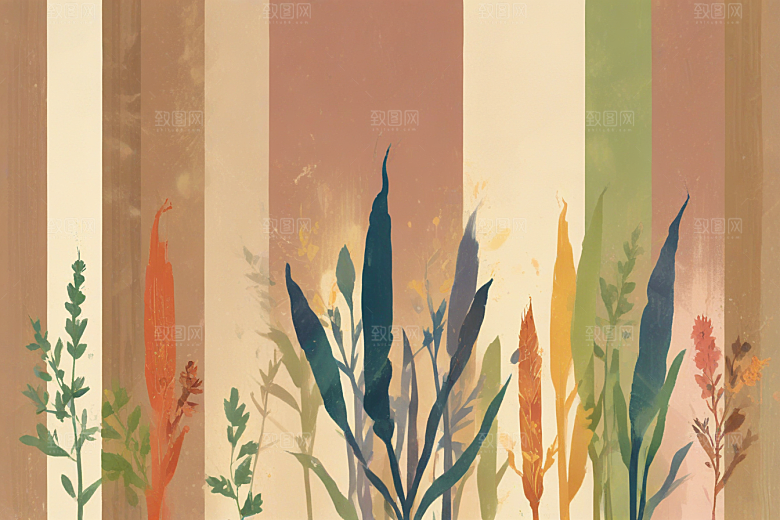 香附中药插画草药插图