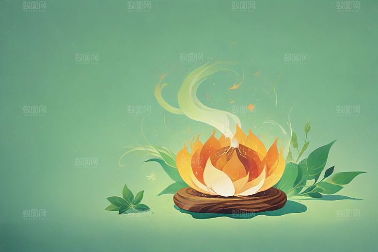 香附中药插画草药插图