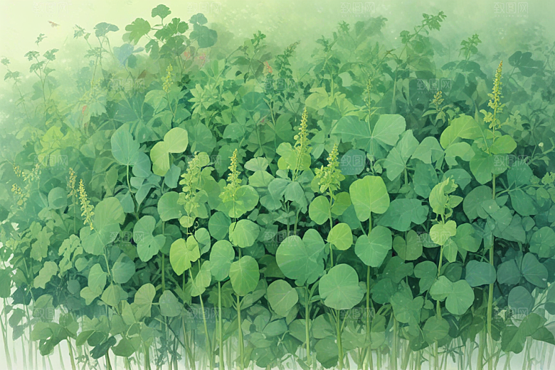 葛根中药插画草药插图