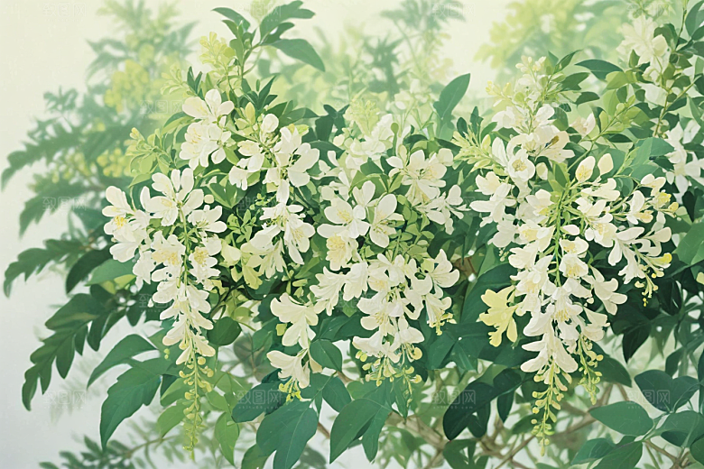 苦参中药插画草药插图