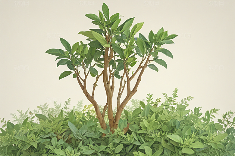 女贞子植物插图图片