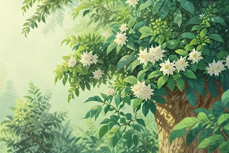 女贞子植物插图图片