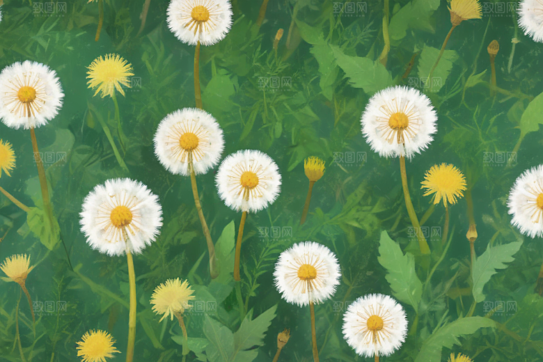 蒲公英植物插图图片