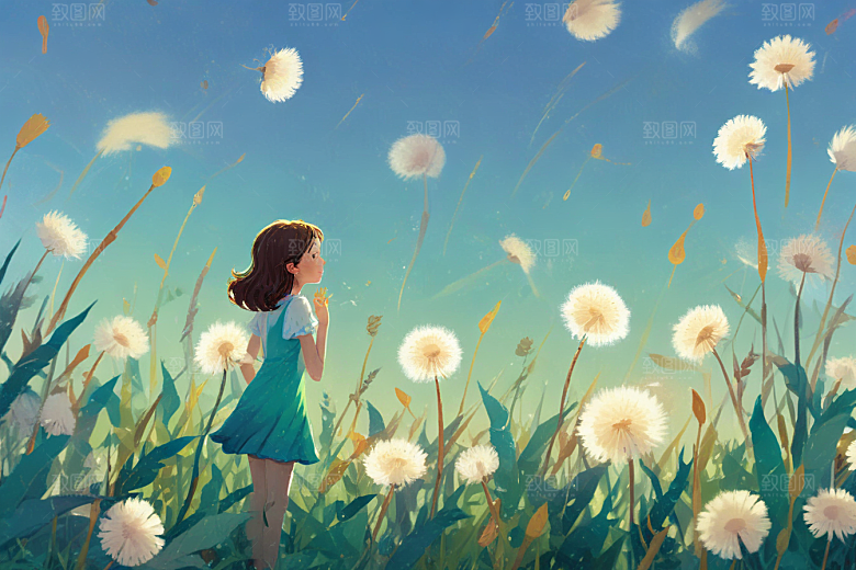 蒲公英植物插图图片