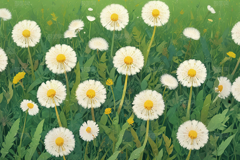 蒲公英植物插图图片