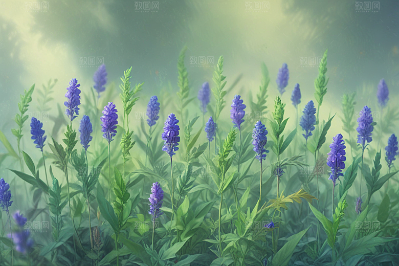 青黛植物插图图片