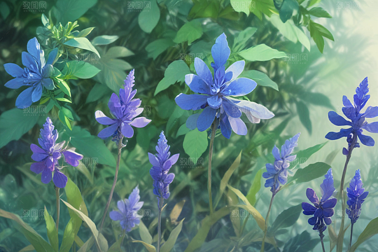 青黛植物插图图片