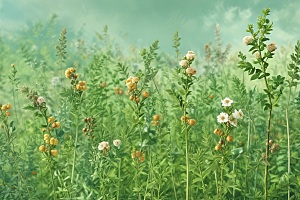 山楂植物插图图片