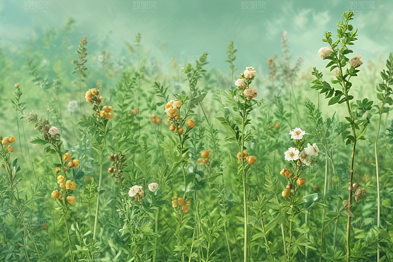 山楂植物插图图片