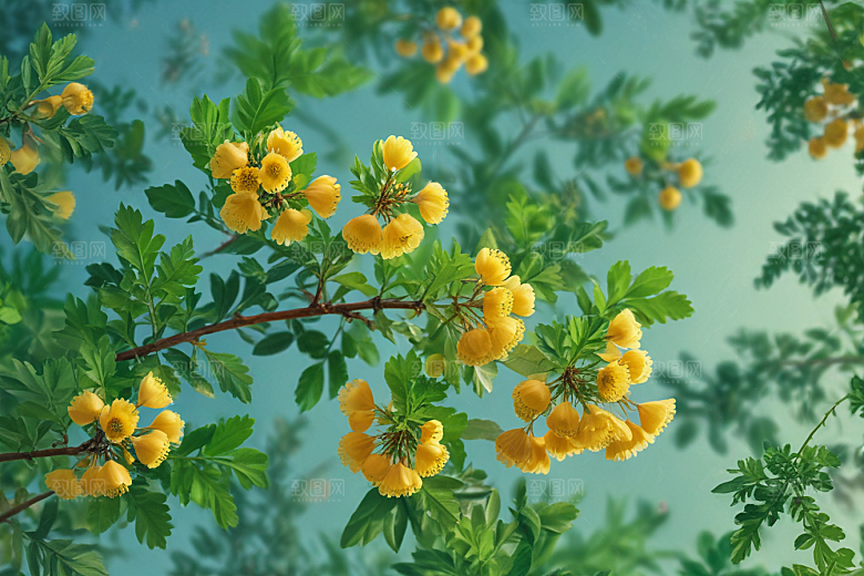 山楂植物插图图片