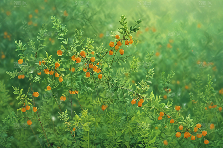 山楂植物插图图片