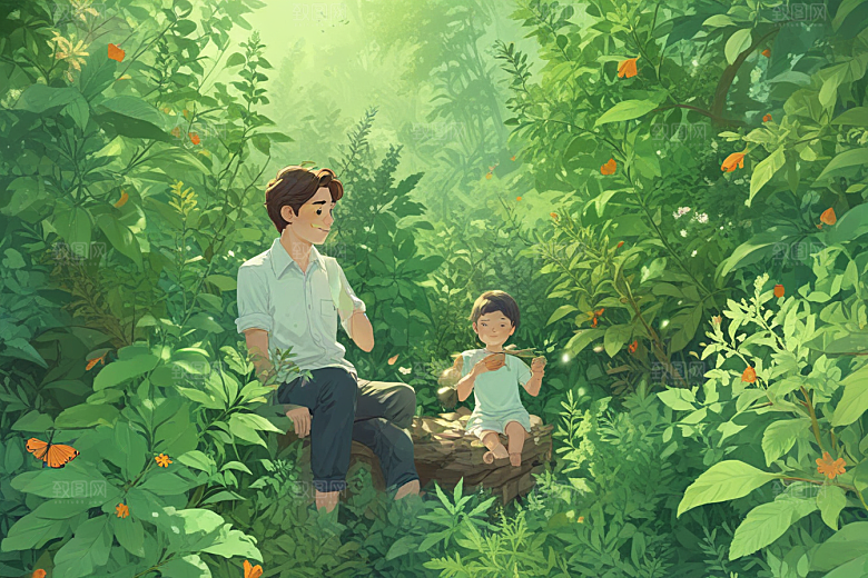 木通植物插图图片