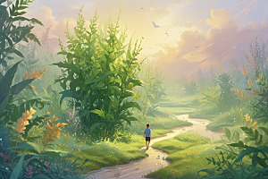 菖蒲植物插图图片
