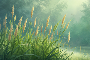 菖蒲植物插图图片