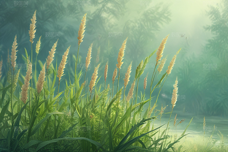 菖蒲植物插图图片