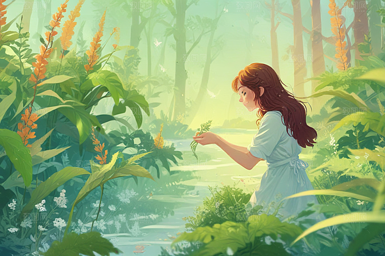 菖蒲植物插图图片