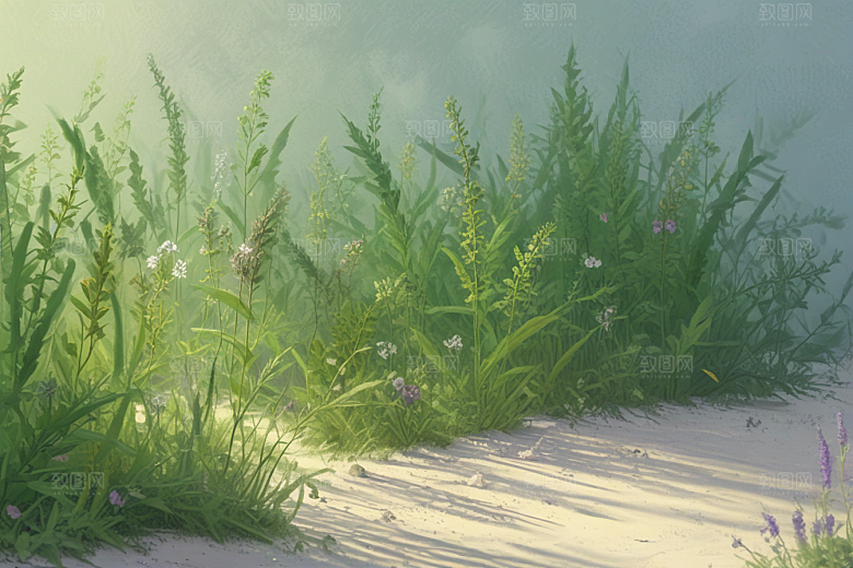 黄连植物插图图片