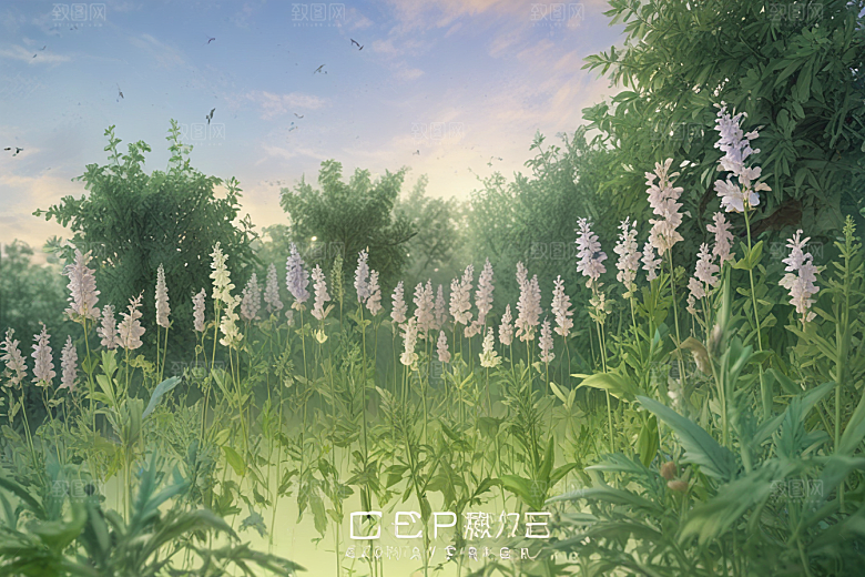 黄连植物插图图片