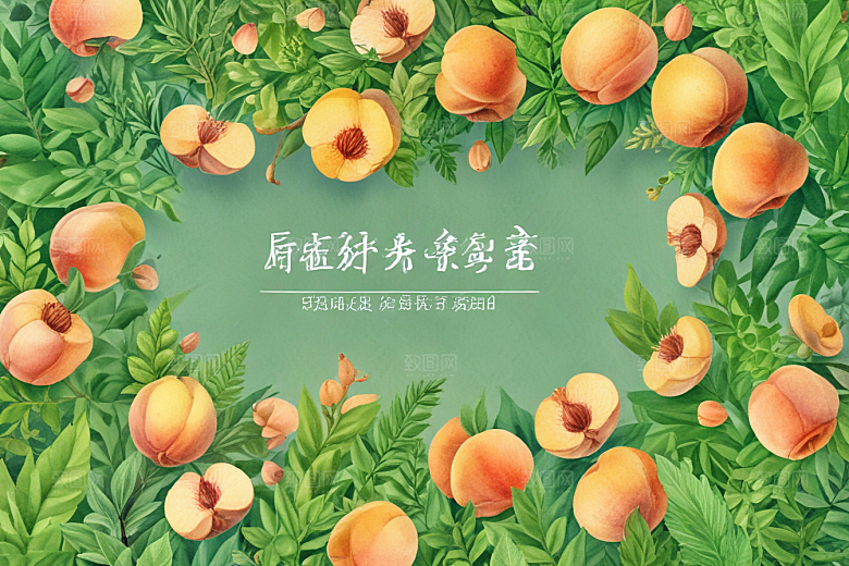 桃仁植物插图图片