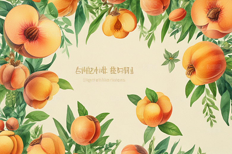 桃仁植物插图图片