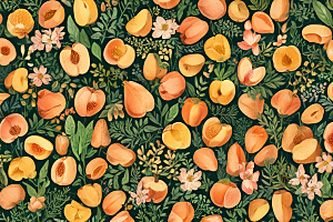 桃仁植物插图图片