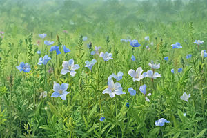 桔梗植物插图图片