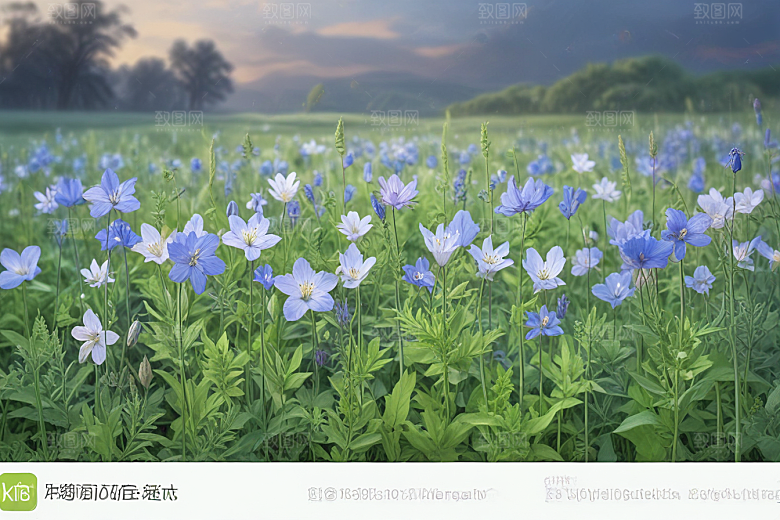 桔梗植物插图图片