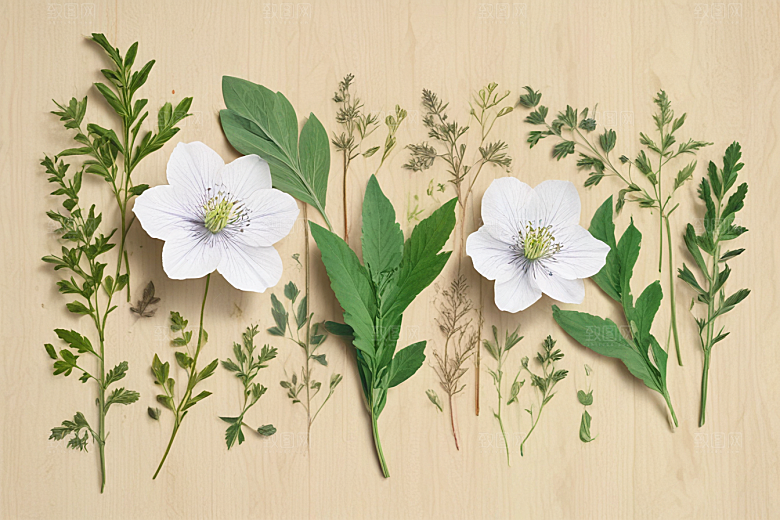 桔梗植物插图图片