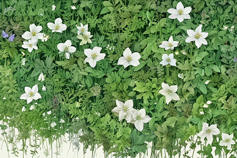 桔梗植物插图图片