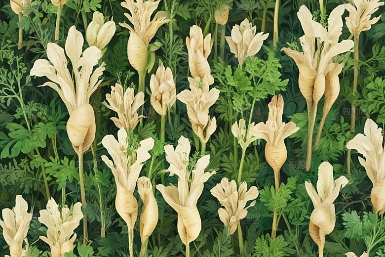 防风植物插图图片