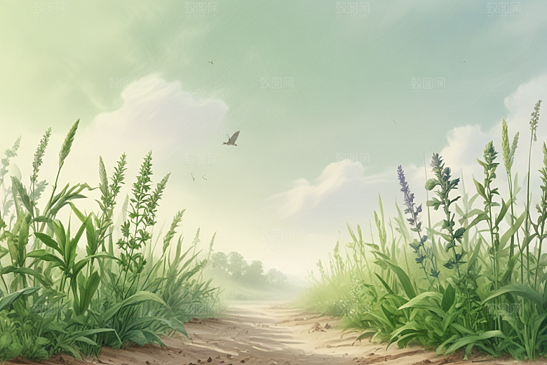 泽泻植物插图图片