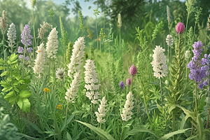 泽泻植物插图图片