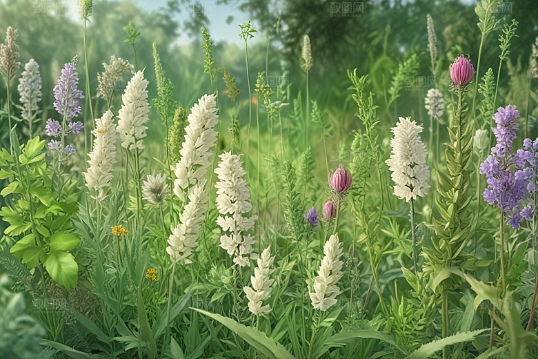 泽泻植物插图图片