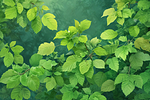 桑叶植物插图图片