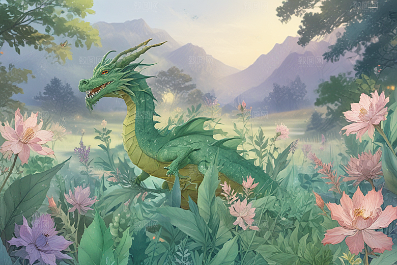 地龙植物插图图片