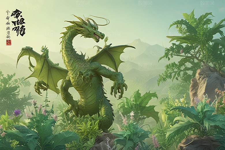 地龙植物插图图片