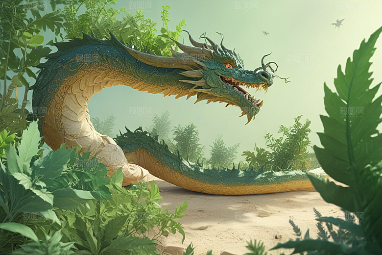 地龙植物插图图片