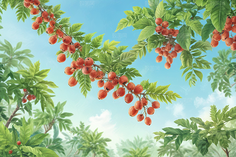 五味子植物插图图片