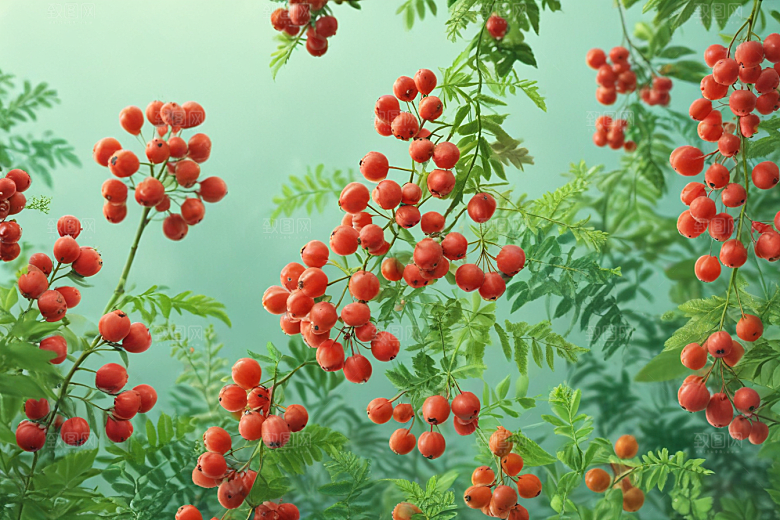 五味子植物插图图片