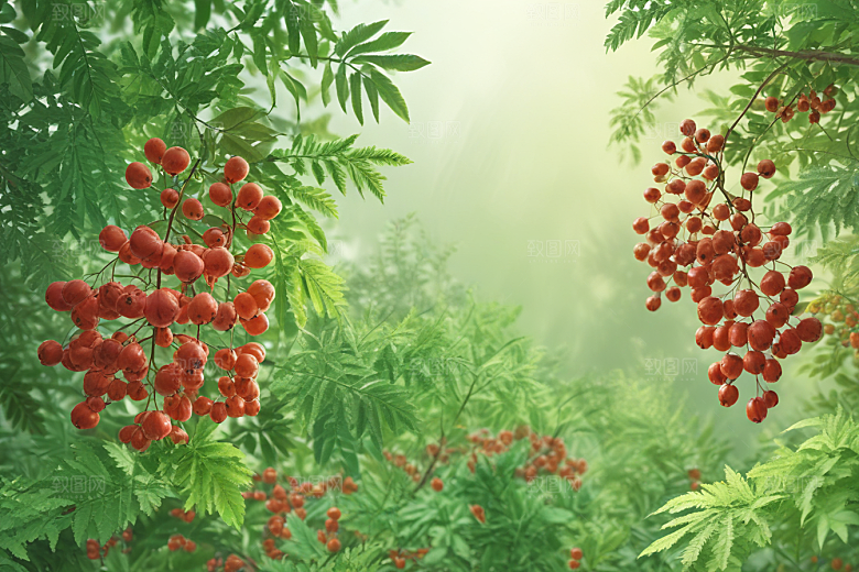 五味子植物插图图片