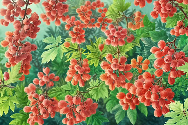 五味子植物插图图片