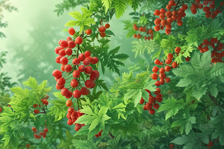 五味子植物插图图片