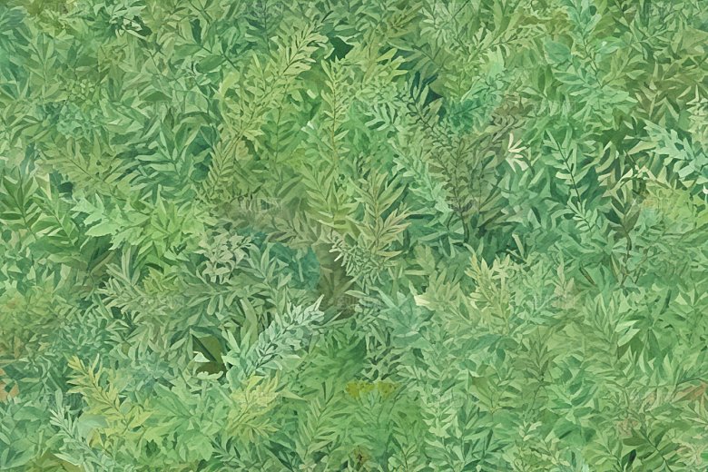 柏叶植物插图图片