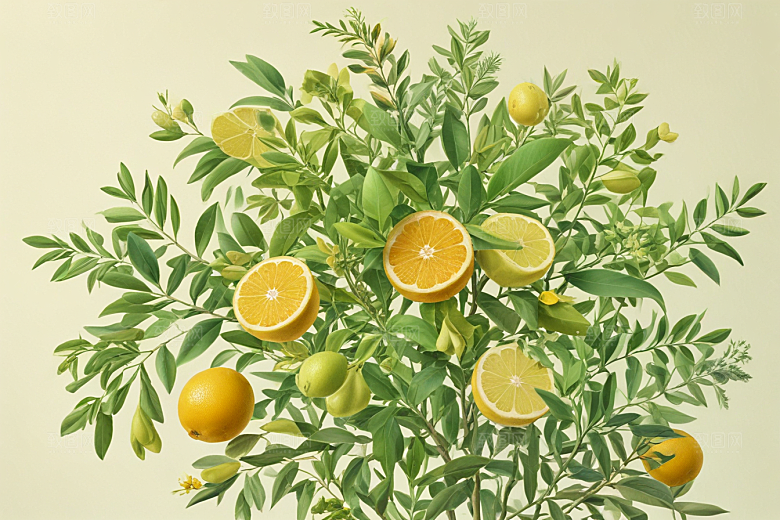 枳壳植物插图图片